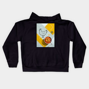 Butter chicken minimalist art Kids Hoodie